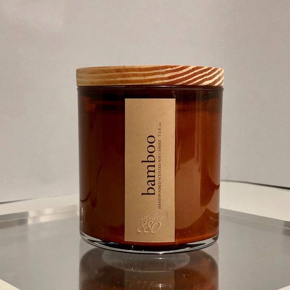 bamboo scented soy candle